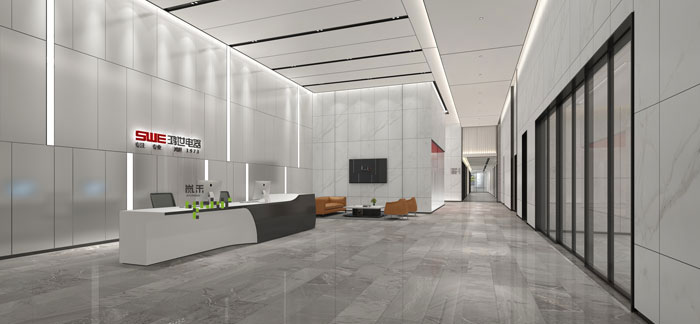 杭州鴻世電器辦公樓裝修設計效果圖