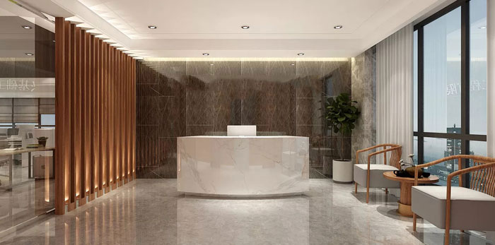 現代中式辦公室裝修效果圖