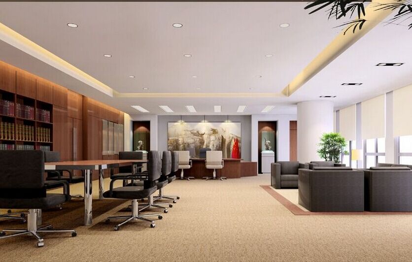 相對寬敞的董事長辦公室設計