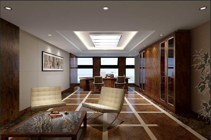 新中式風(fēng)格辦公室裝修設(shè)計效果圖