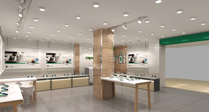 OPPO手機(jī)店鋪裝修設(shè)計案例