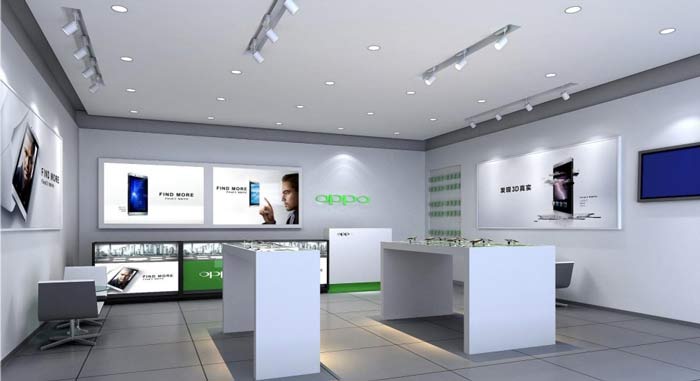 oppo智能手機(jī)體驗(yàn)店裝修設(shè)計案例