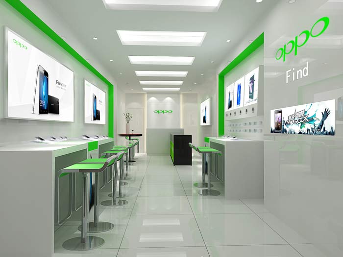 oppo智能手機體驗店休息區域裝修設計案例效果圖