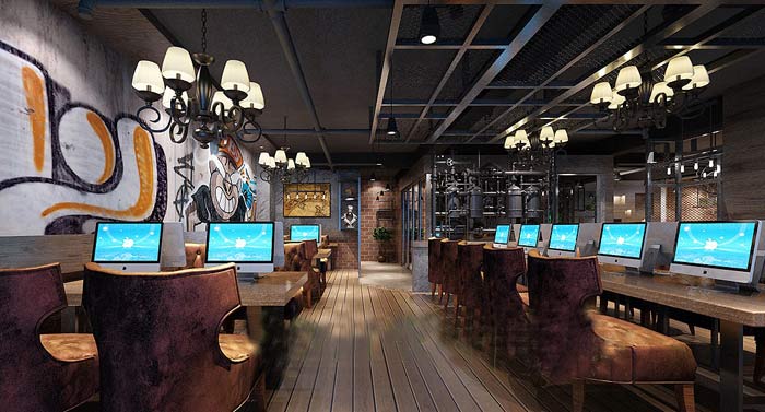 網咖裝修設計效果圖