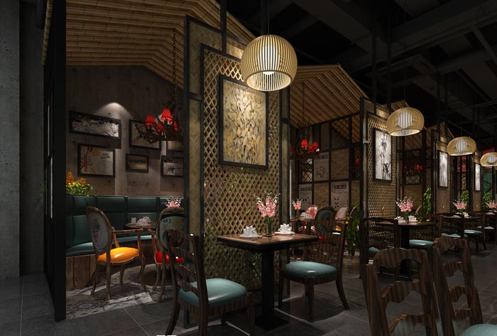 浪漫情侶、愛情主題餐廳裝修設計效果圖