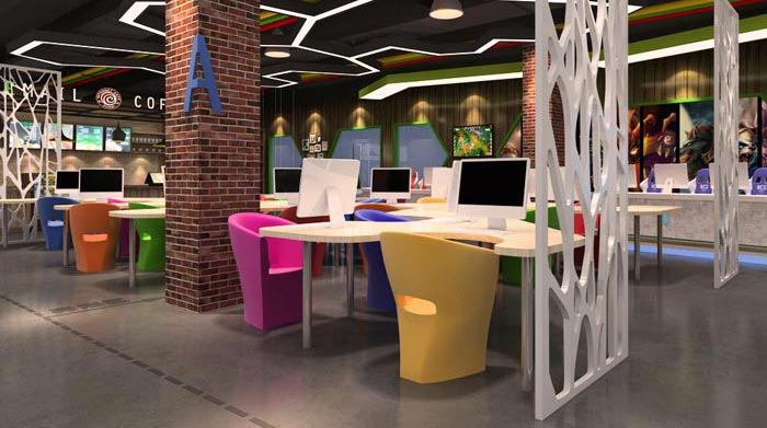 藍月亮網咖裝修設計案例