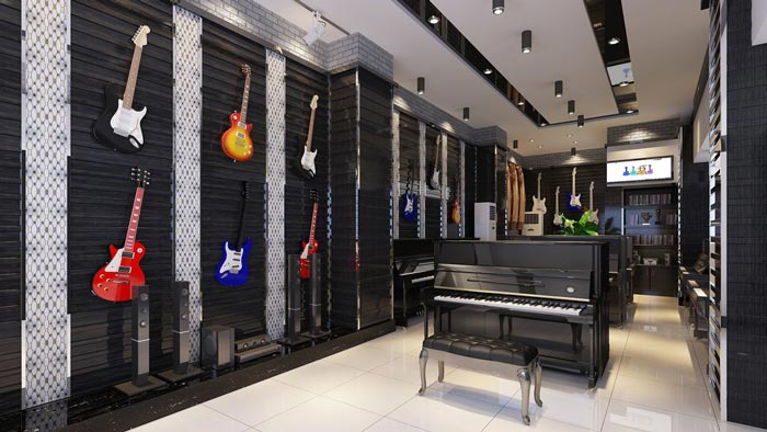 品牌琴行裝修設(shè)計案例