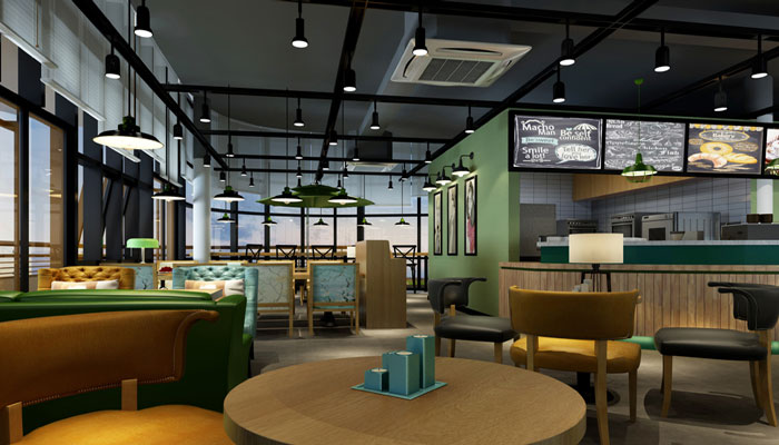 杭州咖啡廳大廳裝修設計效果圖