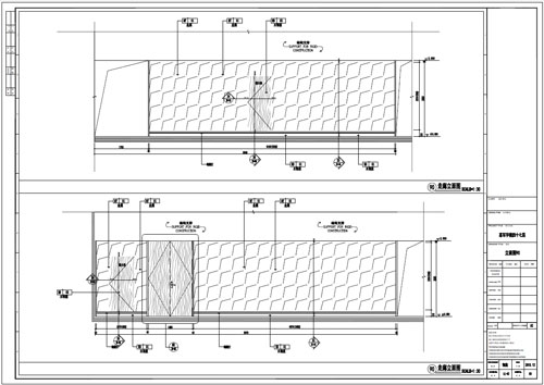 某寫字樓室內深化設計裝飾施工圖走廊立面圖90(三)