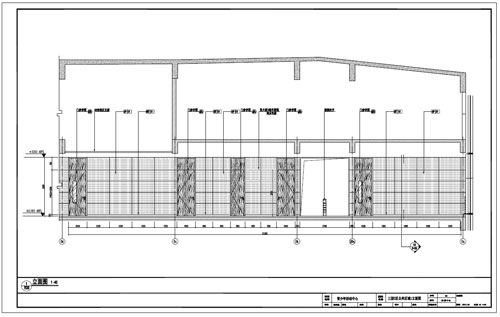 青少年活動中心深化設計施工圖三層C區公共區域1立面圖