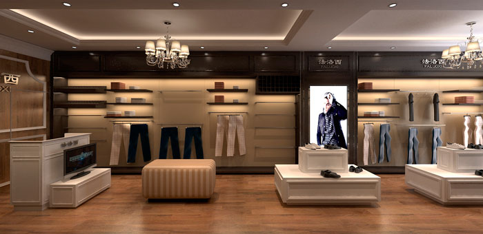 男裝專賣店裝修設計案例效果圖