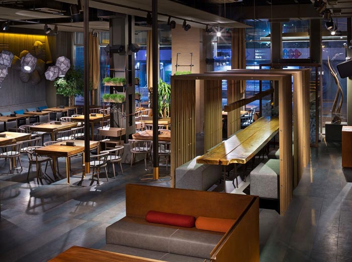 2000平方餐廳休息區域設計效果圖