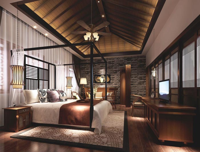 古城假日酒店E類客房裝修設計案例效果圖