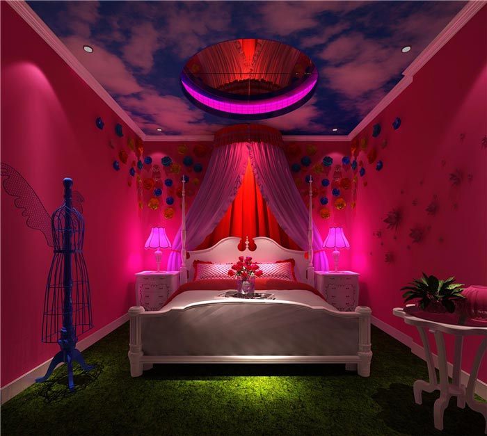 情趣酒店客房裝修設計案例效果圖