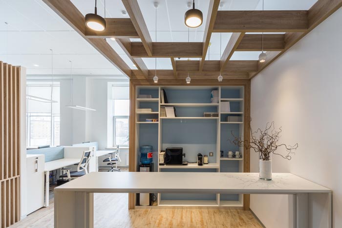 照明公司辦公室緩沖區(qū)裝修設計案例效果圖