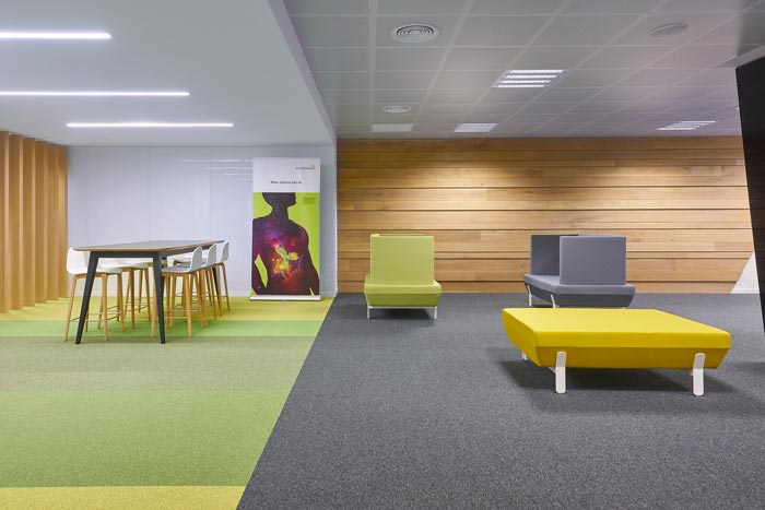 醫(yī)藥公司辦公室接待區(qū)域裝修設計案例效果圖