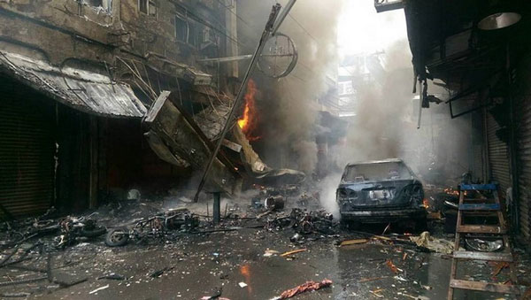 餐廳發生煤氣爆炸現場圖