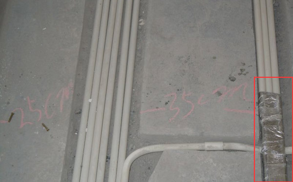 地面強弱電交叉處理示意圖