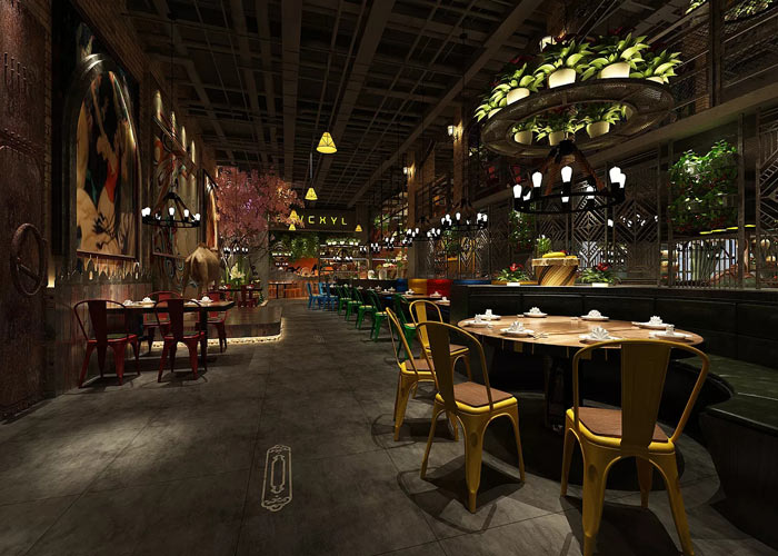 特色主題餐廳大廳裝修設計效果圖