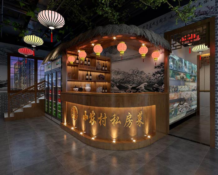 農(nóng)家私房菜進(jìn)門區(qū)裝修設(shè)計效果圖