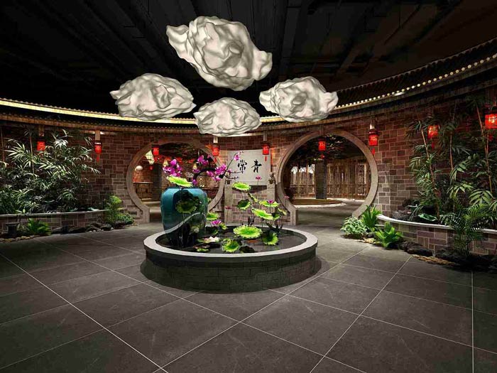 中餐廳進門區(qū)裝修設計效果圖