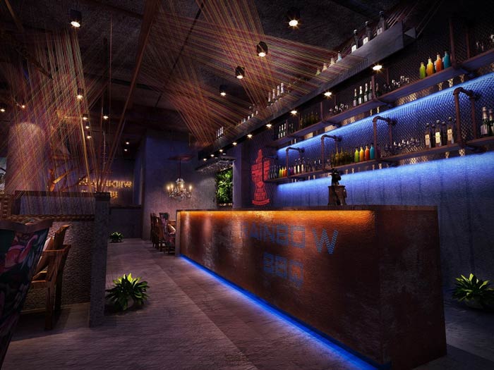 燒烤店前臺裝修設計效果圖