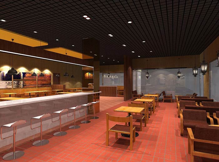 快餐店吧臺裝修設計效果圖