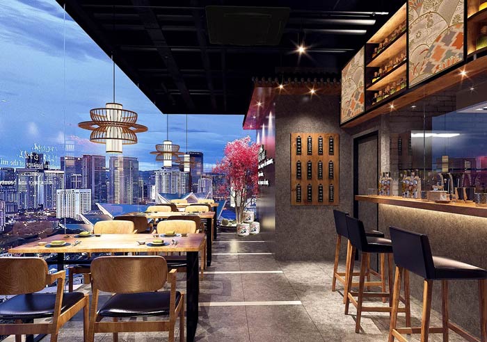 特色小吃店陽臺裝修設計效果圖