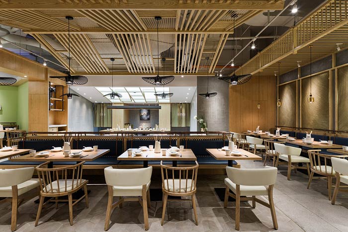 串串香小吃店右側(cè)餐區(qū)裝修設(shè)計效果圖