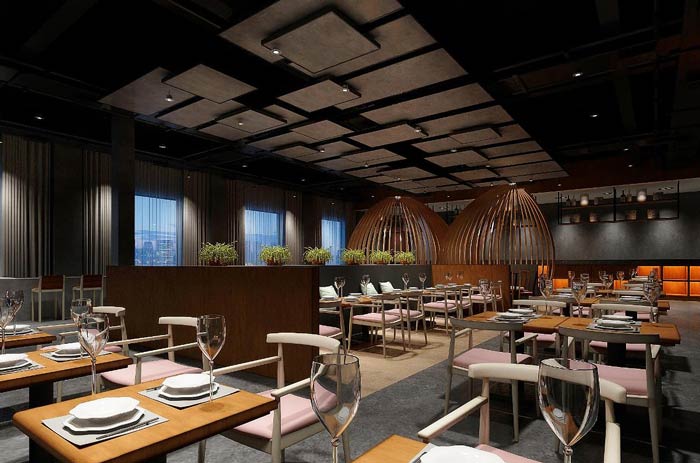 美食小吃店餐區裝修設計效果圖