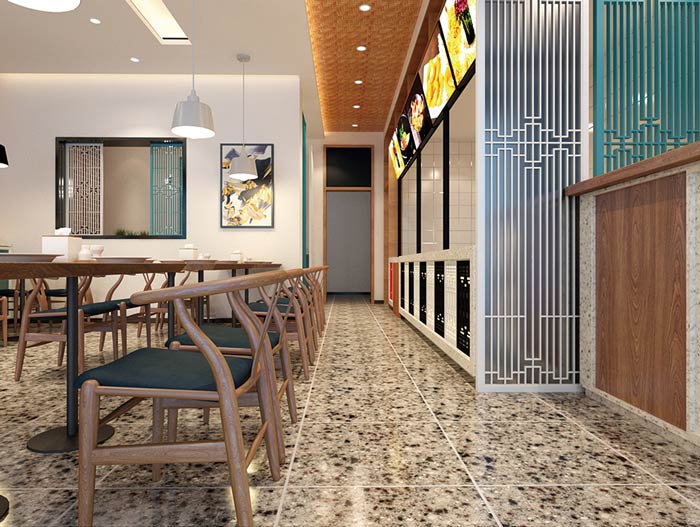 燜面館進門區(qū)裝修設(shè)計效果圖