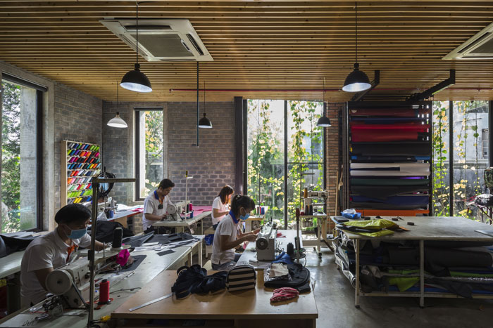 服裝廠房樣本區裝修設計效果圖