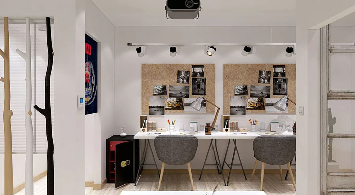公寓改造工作室辦公區效果圖
