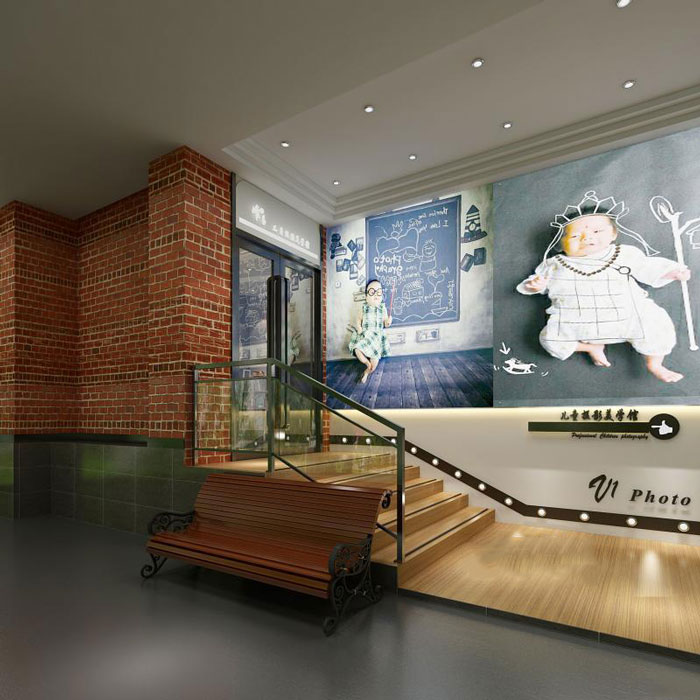 兒童影樓進門區裝修設計效果圖