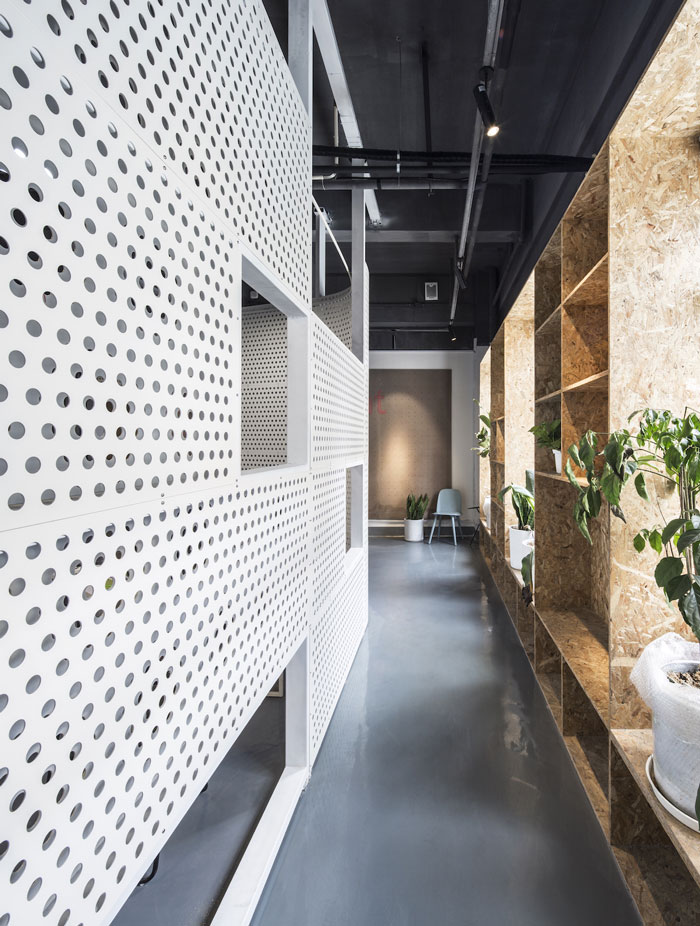 800平方辦公室綠植區裝修設計效果圖