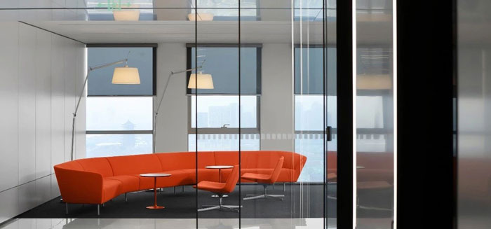 企業(yè)總部辦公樓接待區(qū)細(xì)節(jié)裝修設(shè)計效果圖