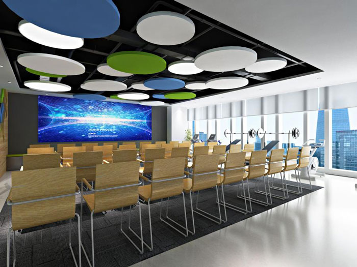 杭州余杭區臨平辦公室培訓室裝修設計效果圖