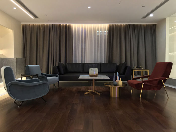 1300平方辦公室洽談區裝修設計效果圖