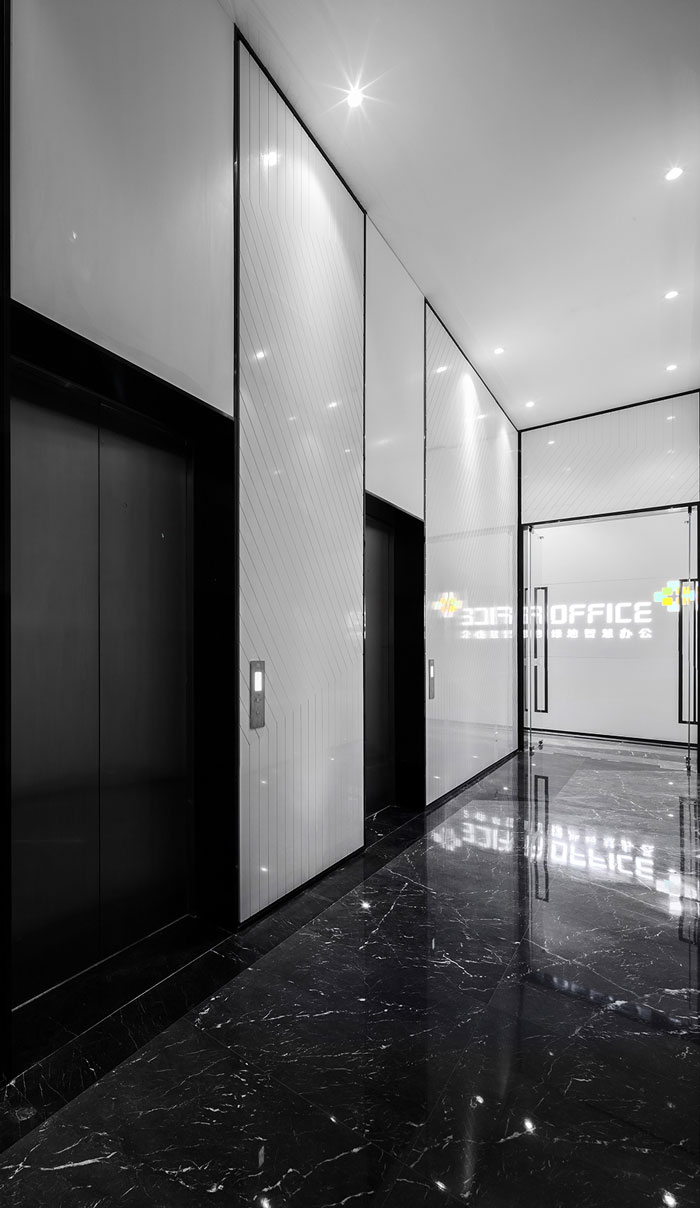 智慧辦公室電梯間裝修設計效果圖