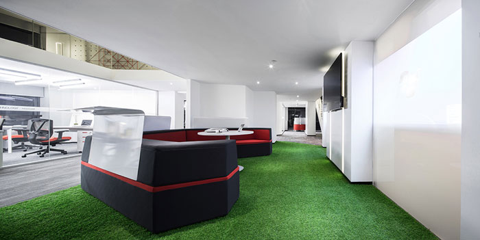 智慧辦公室交流區(qū)裝修設計效果圖