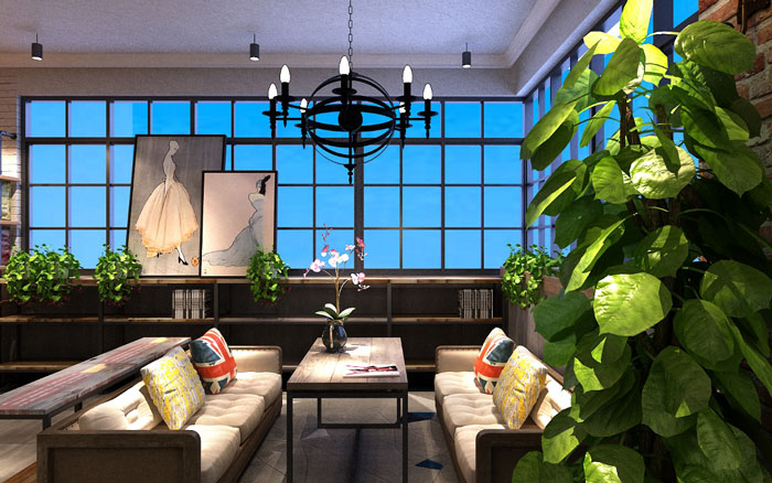 服飾公司辦公室辦公區裝修設計效果圖