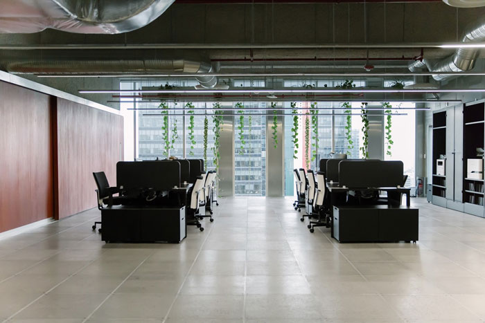 現代極簡辦公室辦公區裝修設計效果圖