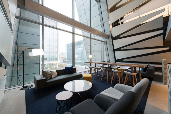 塑料材料公司辦公室接待區(qū)裝修設計效果圖