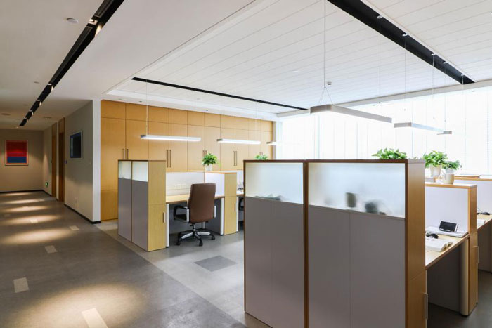 杭州簡約辦公室辦公區裝修設計效果圖