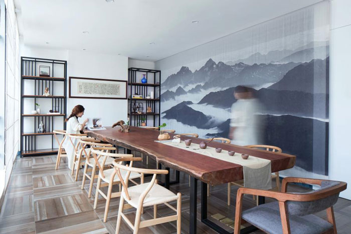 杭州300平方辦公室會議區裝修設計效果圖