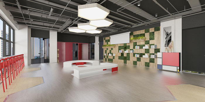 新辦公室接待區(qū)裝修設(shè)計效果圖