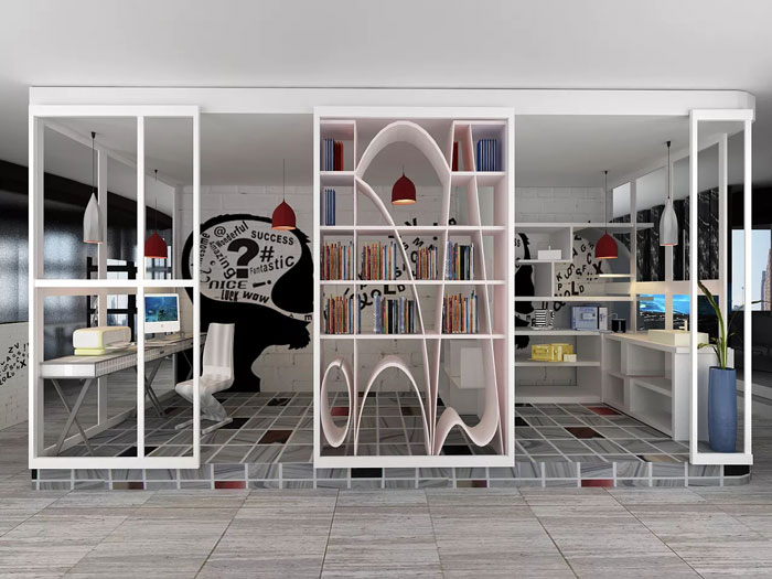 小型創意辦公室辦公區裝修設計效果圖