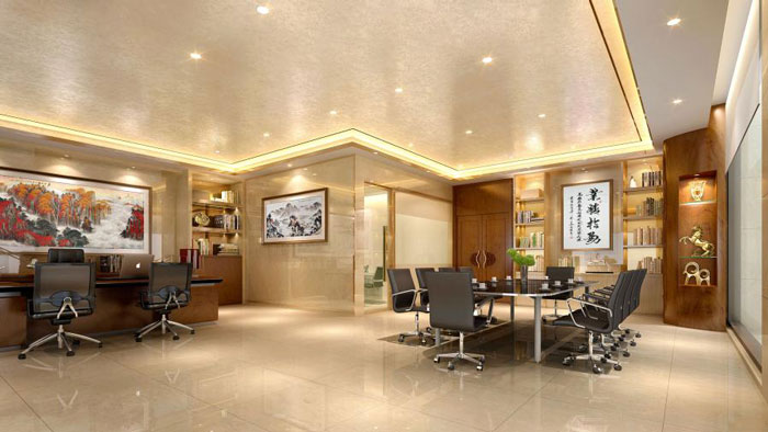杭州富陽董事長(zhǎng)辦公室裝修設(shè)計(jì)效果圖