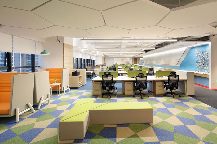 金融集團辦公室辦公區裝修設計效果圖