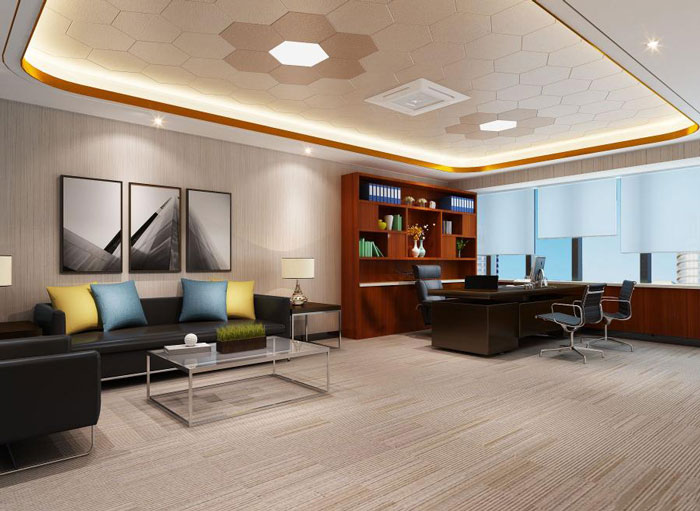 蜂巢總經理辦公室裝修設計效果圖